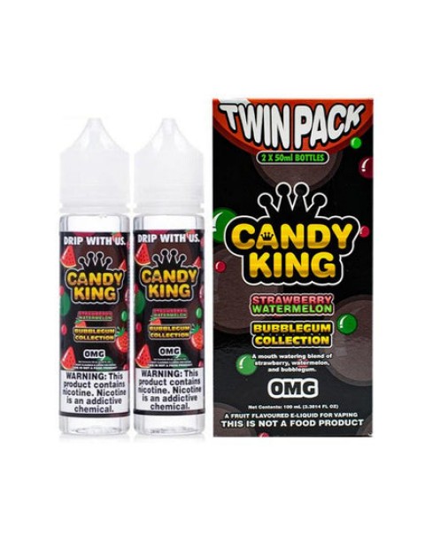 Candy King - Strawberry Watermelon Bubblegum Collection 2 x 50ml Short Fill E-Liquid