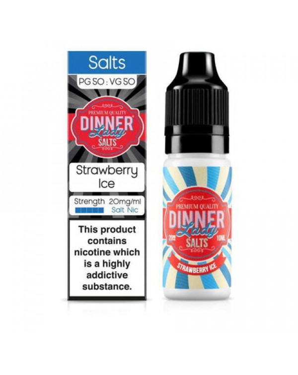 Dinner Lady - Strawberry Ice 10ml Salt Nic E-Liqui...