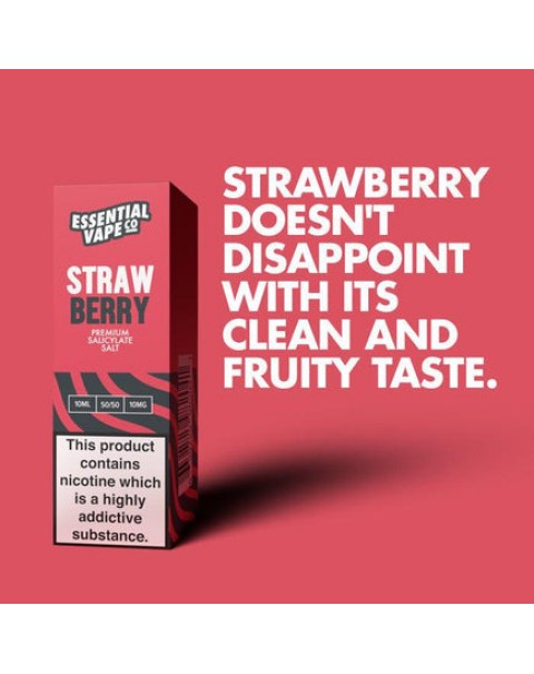 Essential Vape Co Strawberry - 10ml Nicotine Salt E-Liquid