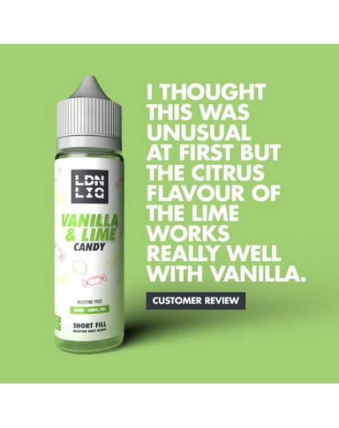 LDN LIQ Vanilla & Lime Candy 50ml Short Fill E-Liquid